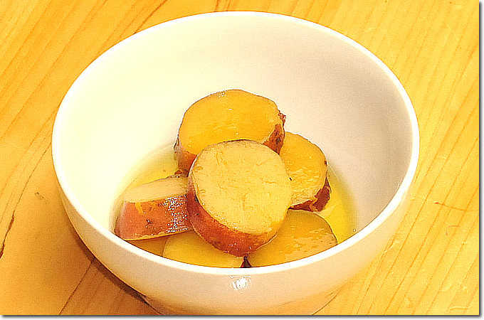 サツマイモの蜂蜜煮